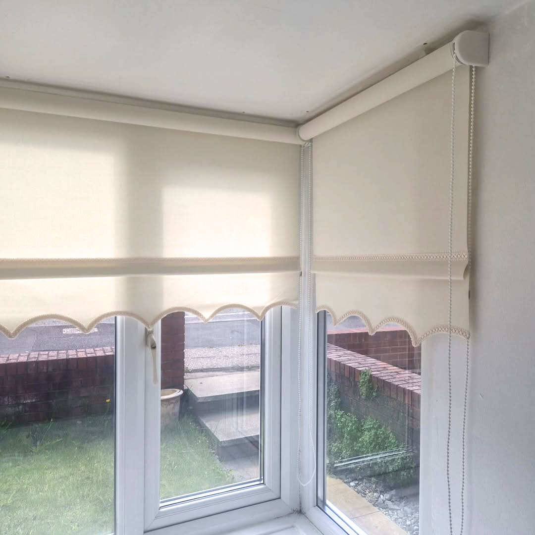 Cream roller blinds in Liverpool
